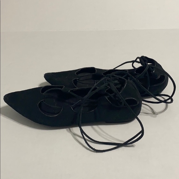 Gap Black Lace Up Flats - Picture 4 of 7